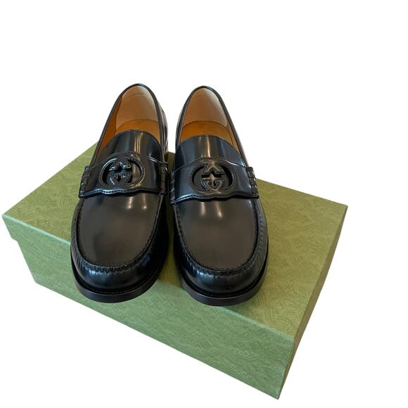 Gucci Interlocking G Loafer Millennial Ribot Black Mens 12 | US 12.5 New main image 7